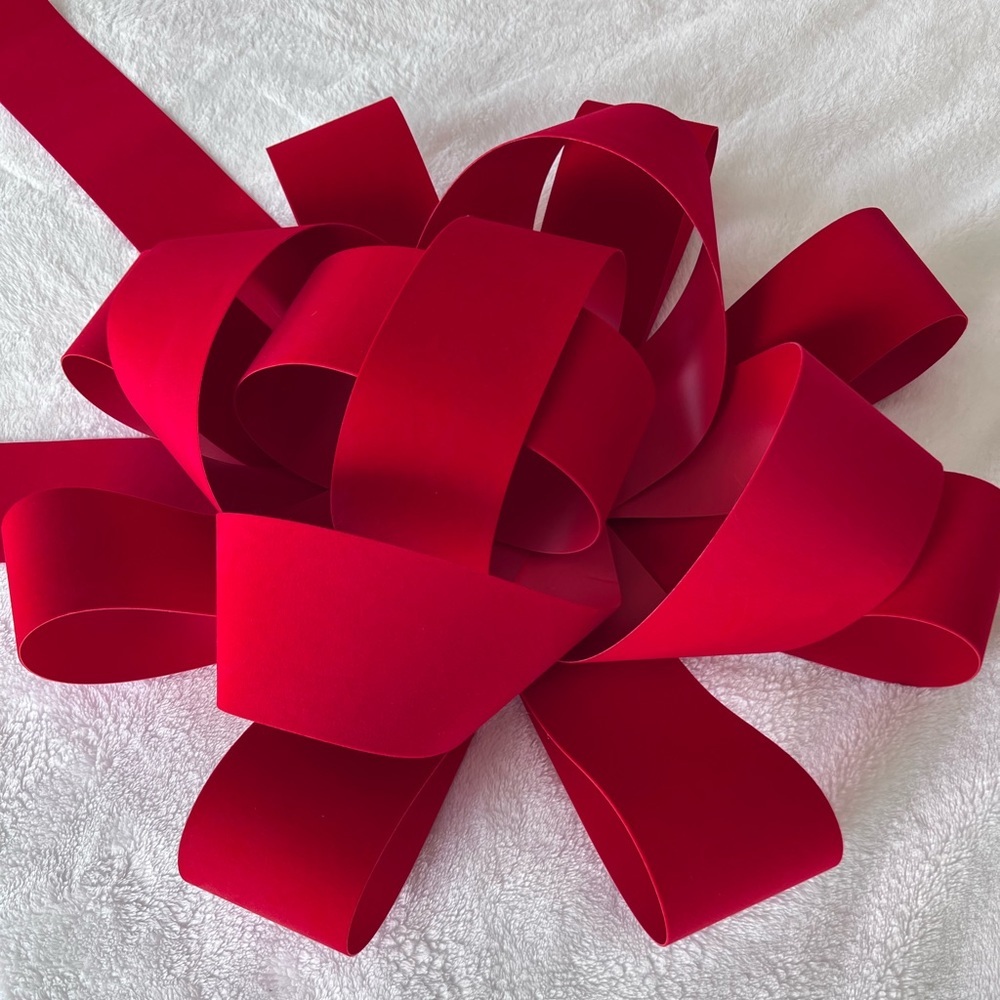 Big Red Velvet Bow for Car